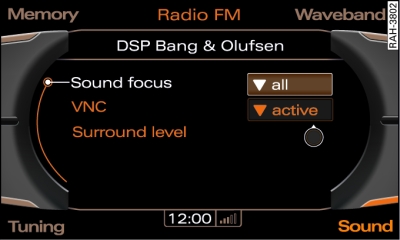 Adjusting Sound focus